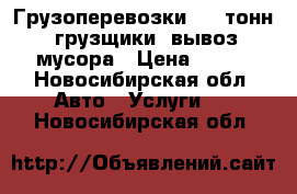 Грузоперевозки 1.5 тонн ,грузщики, вывоз мусора › Цена ­ 200 - Новосибирская обл. Авто » Услуги   . Новосибирская обл.